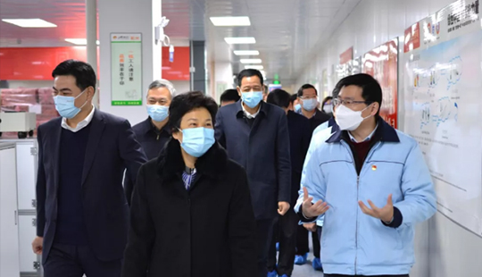 省政协主席葛慧君到意昂娱乐指导督查疫情防控和复工复产工作